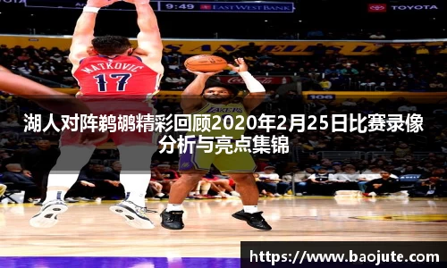 湖人对阵鹈鹕精彩回顾2020年2月25日比赛录像分析与亮点集锦